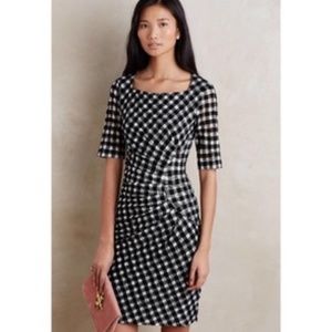 Anthropologie Maeve Checkered Lace Elorn Dress